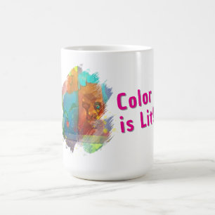 mysig konstnärlig vinterporslinsmugg kaffemugg