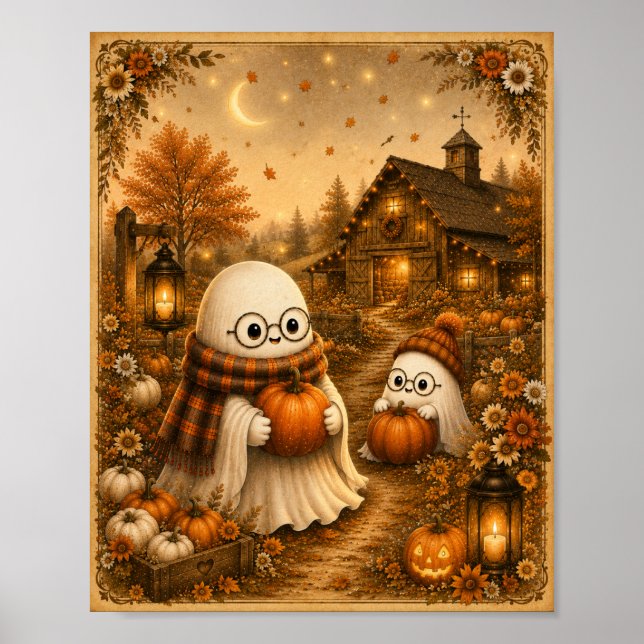  mysig konsttryck av spökpumpafält poster (Framsidan)