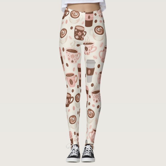  mysig kopp mönster (10) leggings (Framsida)