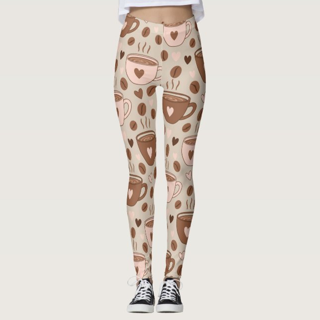  mysig kopp-mönster (11) leggings (Framsida)
