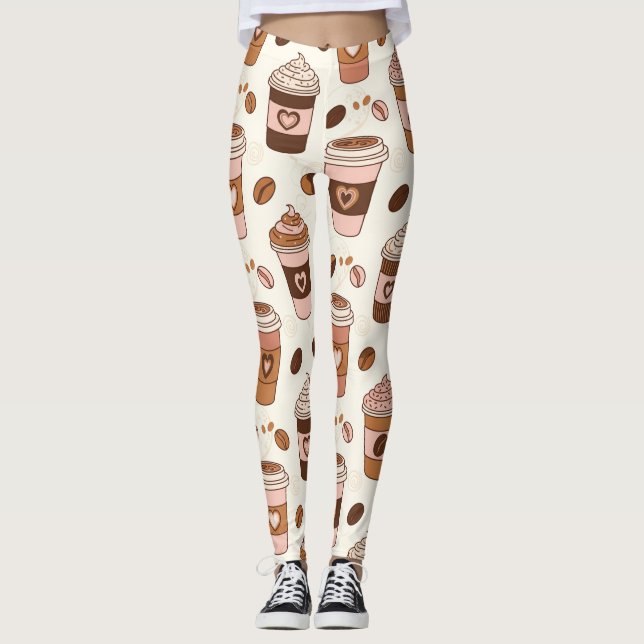  mysig kopp-mönster (12) leggings (Framsida)