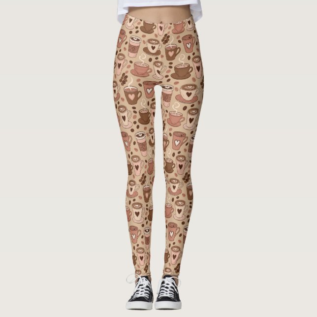  mysig kopp-mönster (1) leggings (Framsida)