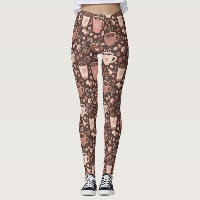  mysig kopp-mönster (2) leggings (Framsida)