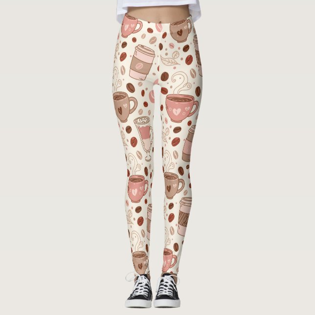  mysig kopp-mönster (3) leggings (Framsida)