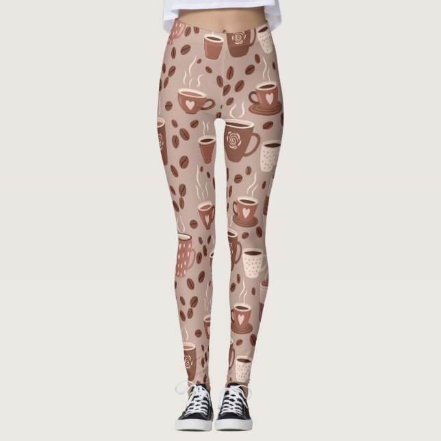  mysig kopp-mönster (4) leggings (Framsida)