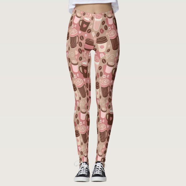  mysig kopp-mönster (5) leggings (Framsida)