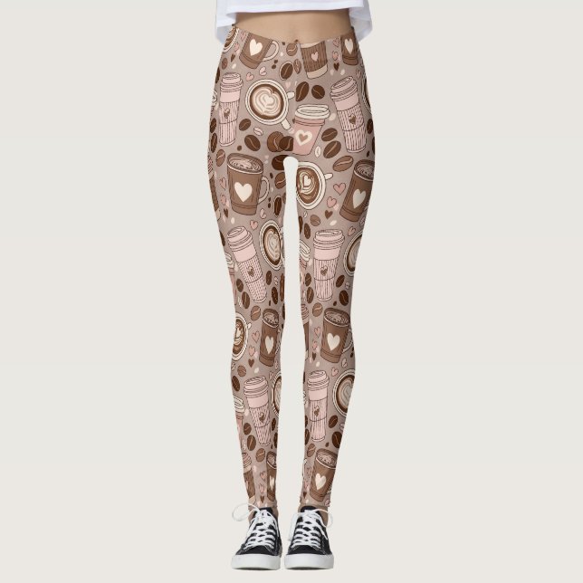  mysig kopp-mönster (6) leggings (Framsida)