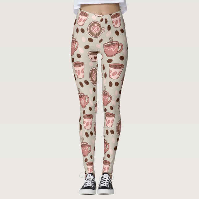  mysig kopp-mönster (9) leggings (Framsida)