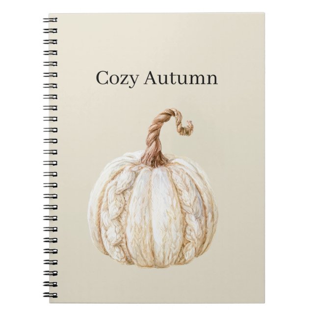 Mysig kräm pumpa anteckningsbok (Framsidan)