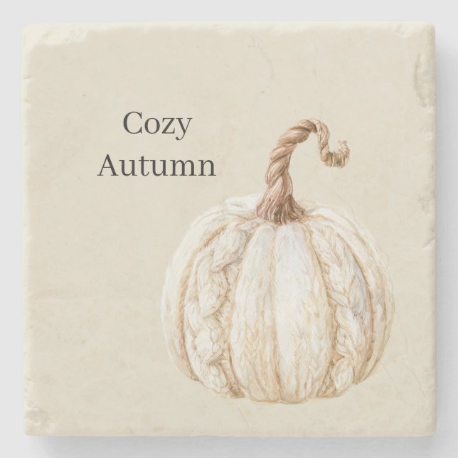 Mysig kräm pumpa stenunderlägg (Framsidan)