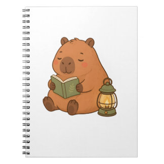 Mysig Läsande Capybara Lykta Cottagecore Anteckni Anteckningsbok