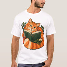 mysig läsande katt bokälskare