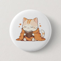 mysig läsande katt Kawaii bokälskare kattunge des