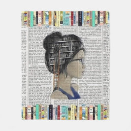 mysig läshörna fleecefilt