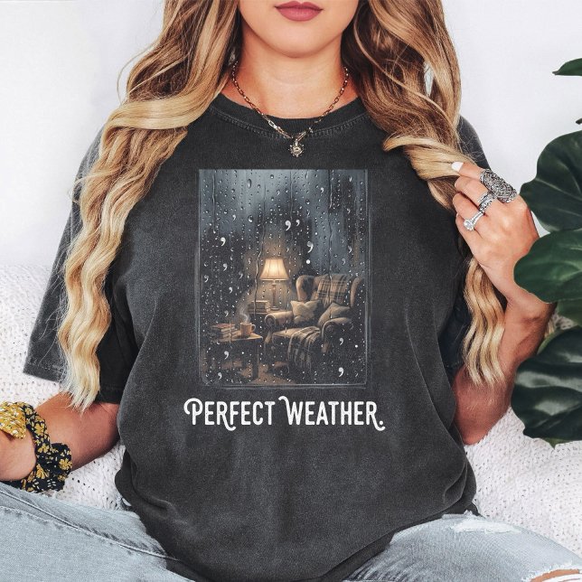 mysig läsnisch för regniga dagar t shirt (Skapare uppladdad)