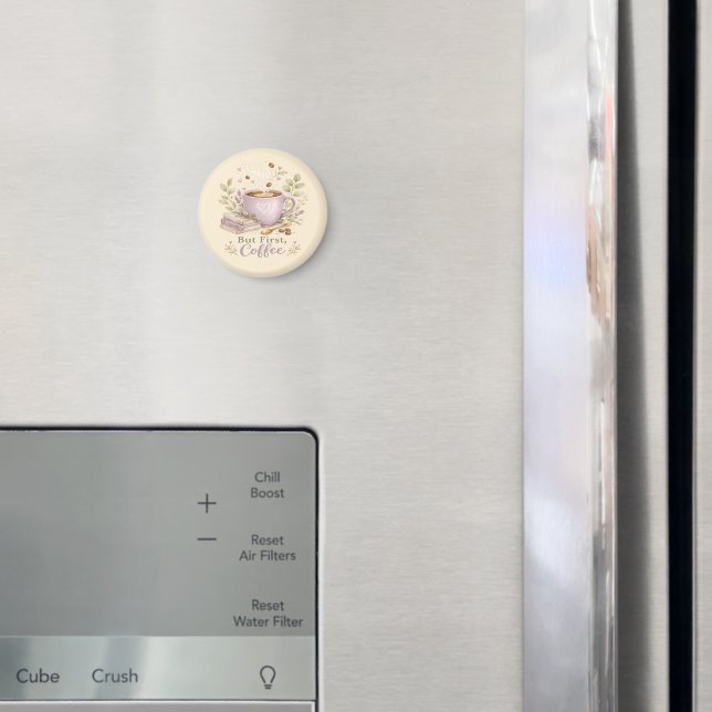  mysig lavendel vattenfärg kaffe magnet (In Situ (Fridge))