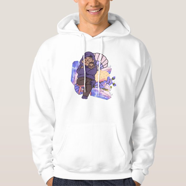  mysig lila hoodie & igelkottssnugg  (Framsida)