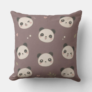 mysig lila panda kudde