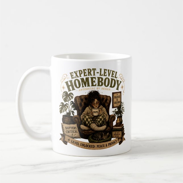  Mysig livsstil för introverta Kaffemugg (Vänster)