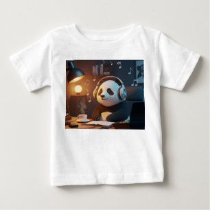 Mysig Lo-Fi Panda Musikproducent T Shirt