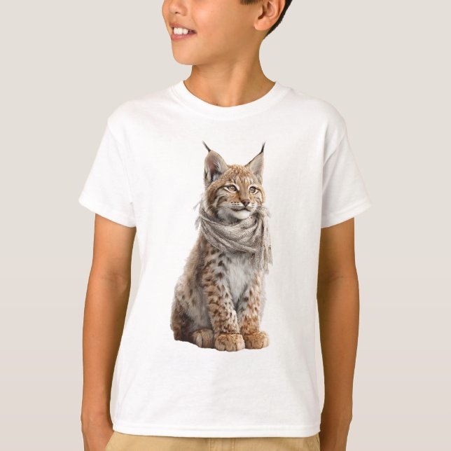 mysig lodjurbarn för barn t shirt (Framsida)