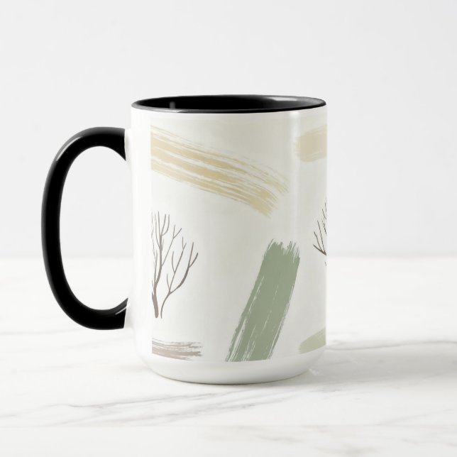  mysig minimalist vinterestetisk mönster   mugg (Vänster)