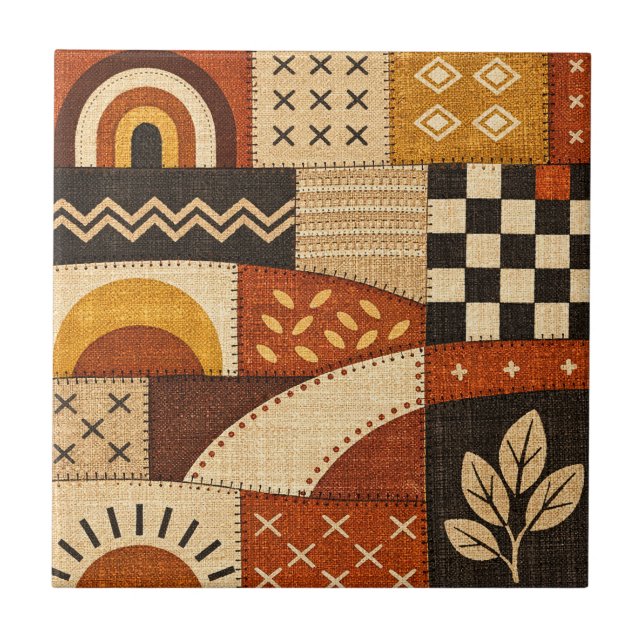  mysig modern patchwork kakelplatta (Framsidan)