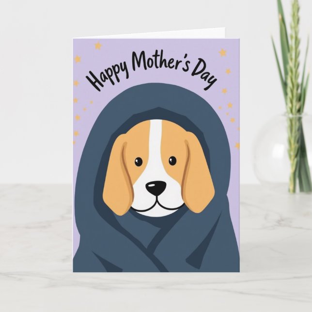  mysig Morsdags-kort med hund Kort (Framsida)