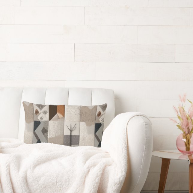mysig neutral lapptäcke lumbarkudde (Soffa)