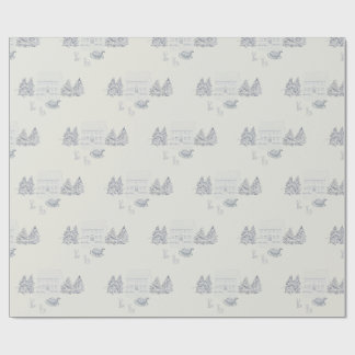 mysig New England jul hem (liten skala) Presentpapper