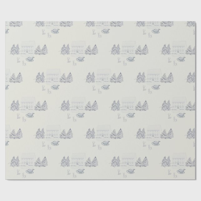 mysig New England jul hem (liten skala) Presentpapper (Platt)