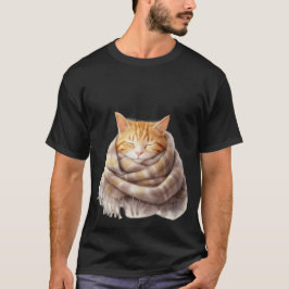 Mysig orange katt mysar i varm halsduk Konst ✨🐾� T Shirt