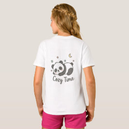 Mysig Panda-Barn T-Shirt | Söt Kawaii Tröja