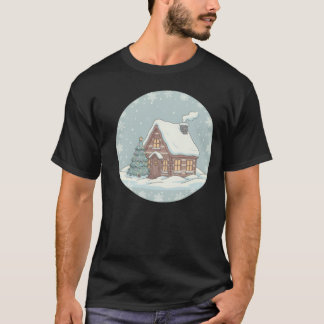 mysig pastellhytt - Grafisk design för mjuka vint T Shirt