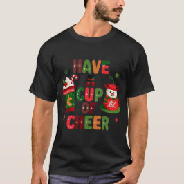 mysig pepparkaksgubbe & snömannen kopp julstämnin t shirt