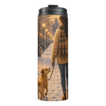 mysig promenad på en vinterkväll med min bästa vän
