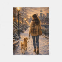 mysig promenad på en vinterkväll med min bästa vän