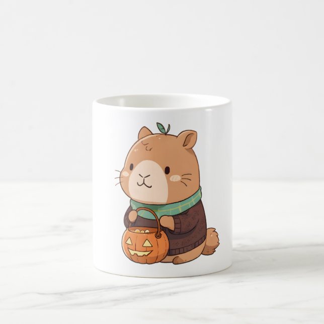  mysig Pumpa Tröja Capybara Höstlöv Kaffemugg (Center)