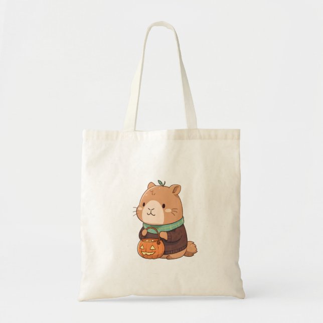  mysig Pumpa Tröja Capybara Höstlöv Tygkasse (Framsidan)