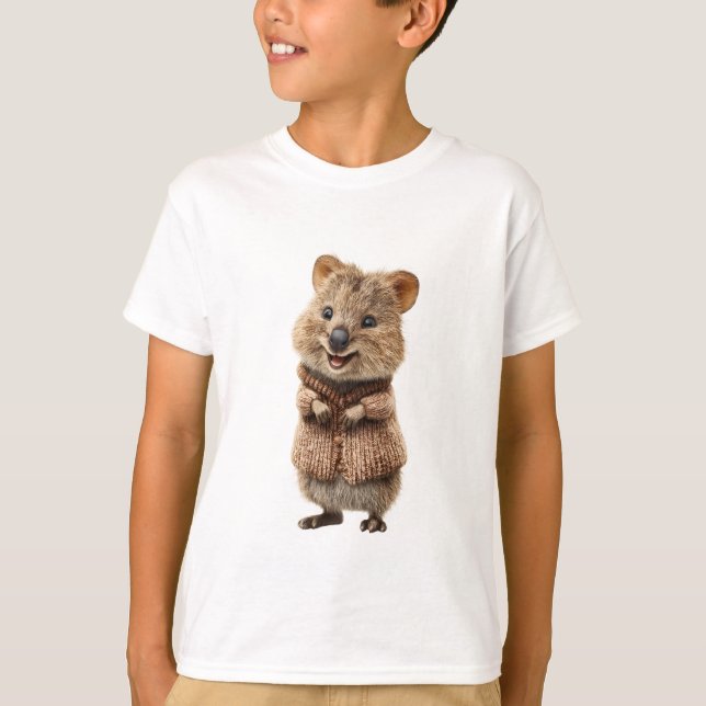  mysig Quokka-tröja för barn T Shirt (Framsida)