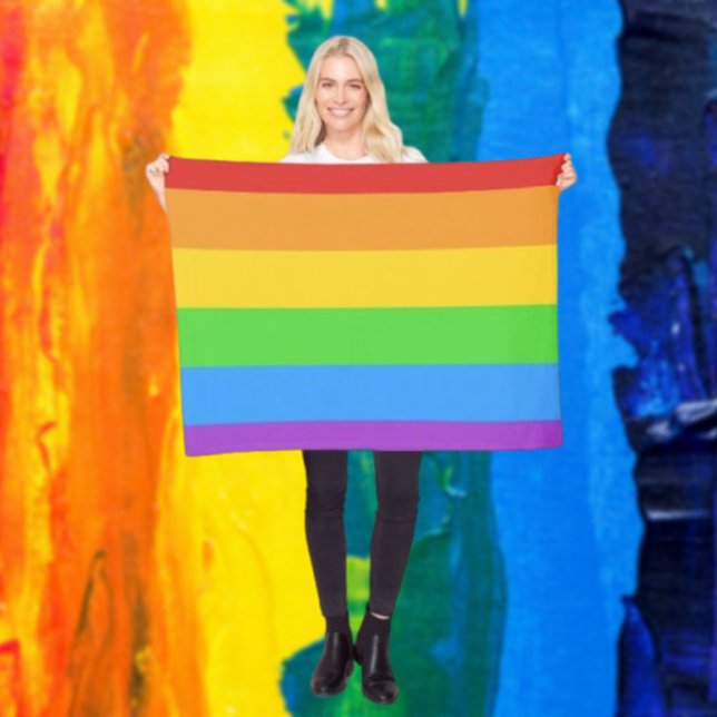  mysig regnbågsflagga: Cozy Pride Fleecefilt (Skapare uppladdad)