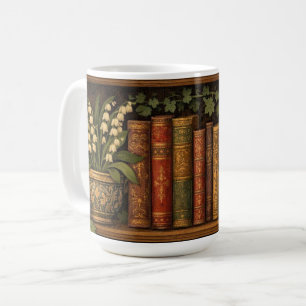 mysig retro bokhylla kaffemugg