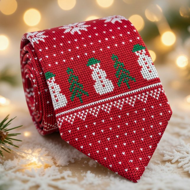 mysig röd jul festlig högtid slips (Skapare uppladdad)