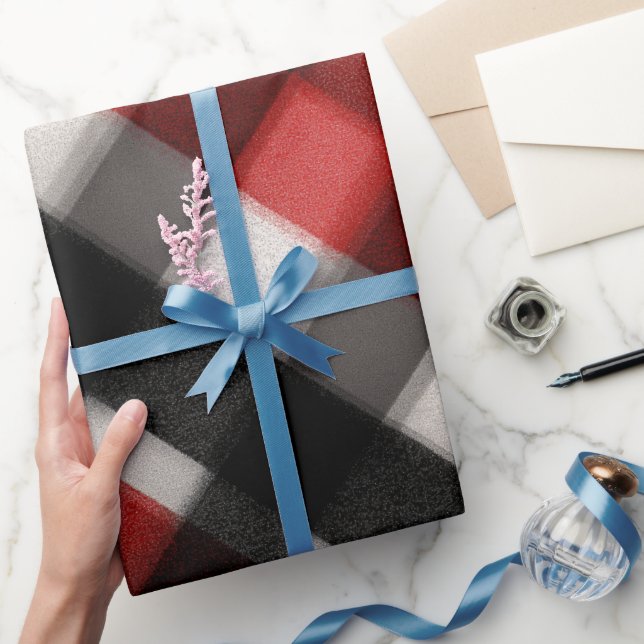  mysig röd svart timmerhuggare ask rutmönster presentpapper (Gifting)
