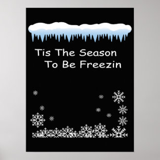 mysig rolig vinter, det är dags att frysa poster