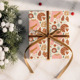 mysig rosa & brun julgran Plaid-skjorta Presentpapper