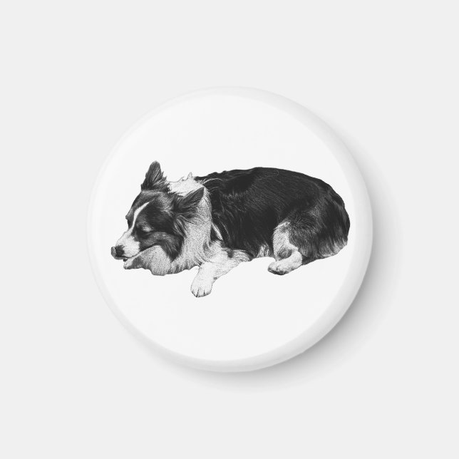 mysig rum värme, corgi magnet (Framsidan)
