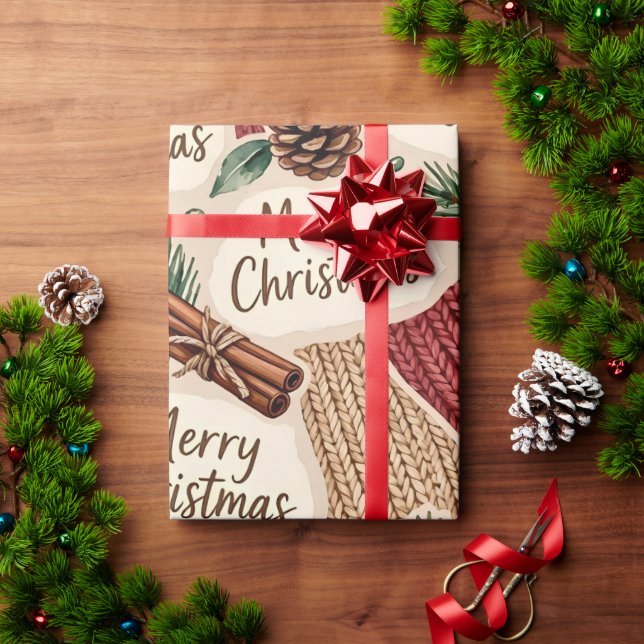  mysig rustic God Jul Presentpapper (Julgåva)
