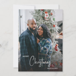mysig rutmönstrad God Jul Holiday Fotografi Julkort