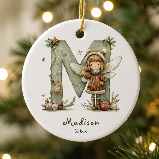  mysig sagojul initial personlig jul julgransprydnad keramik (Skapare uppladdad)